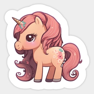 Beautiful pony unicorn Sticker